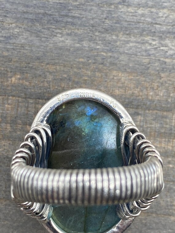 Sterling Silver Labradorite Statement Ring 925 YS… - image 5