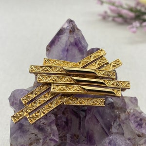 Monet Brooch Pin Gold Tone Abstract Geometric Brooch Vintage 1980’s