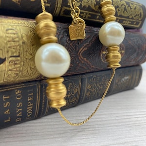 Anne Klein Beaded Faux Pearl And Gold Tone Necklace
