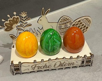 Eierbecher "Ostern" - "Happy Easter" Lasercut DXF, SVG, Lightburn Vorlage