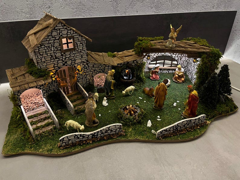 Large Nativity Scene Laser Cut File DXF, SVG, Lightburn, Laser Template ...