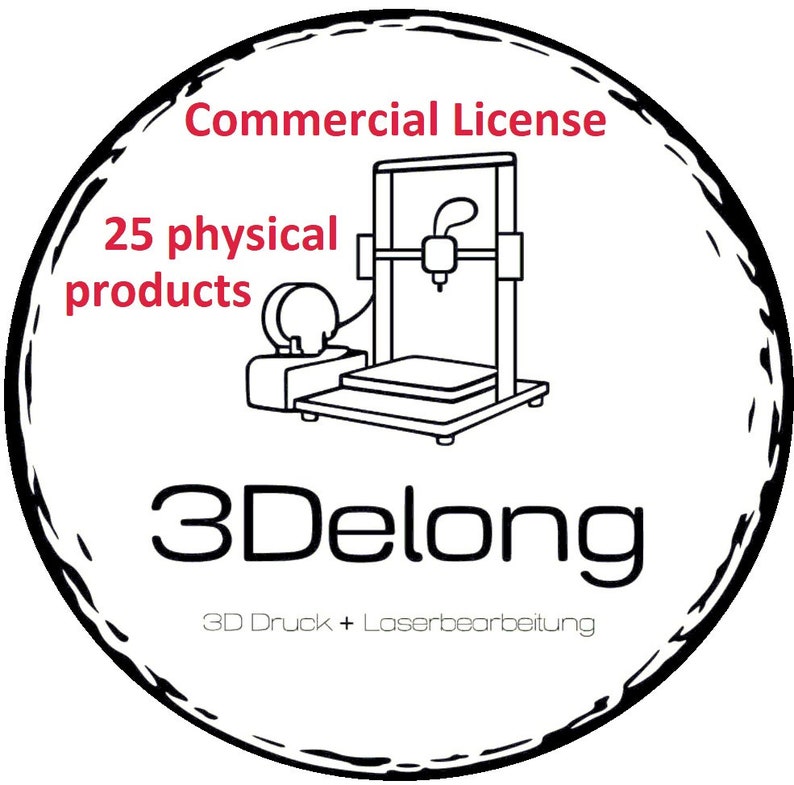 Commercial use license for 1 file 25 physical products image 1