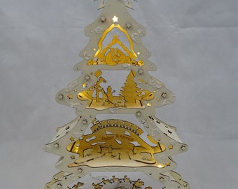 Candle arch "Christmas tree" - various motifs - Lasercut file SVG, DXF, Lightburn