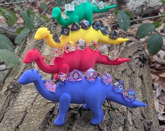 Stegosaurus-tärningshållare: Förvaring av 3D-utskrivna dinosaurietärningar
