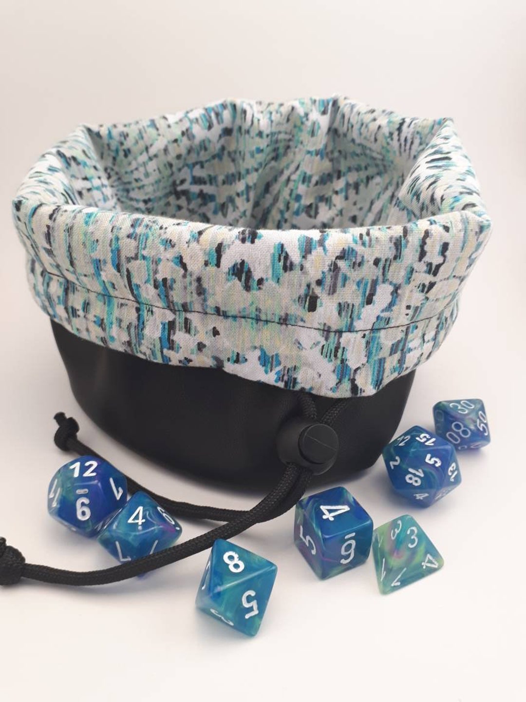 Large Reversible Dice Bag Hypnotic Pattern Etsy