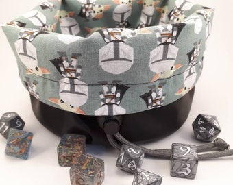 Large Reversible Dice Bag - Chibi Mandalorian and Child