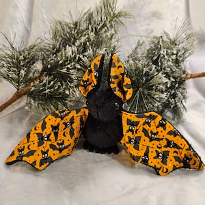 Small Handmade Bat Plush - Bats on a Bat