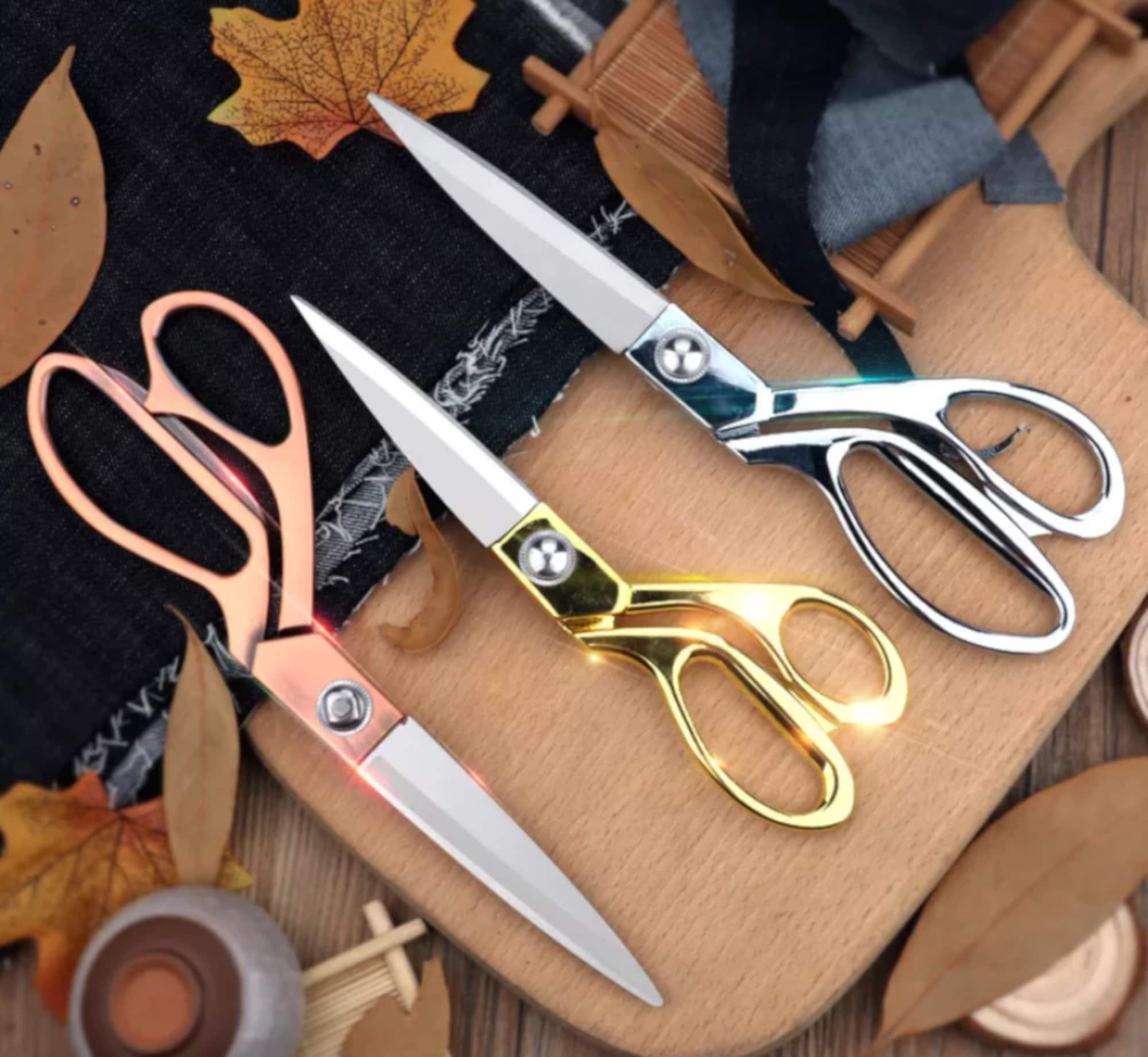 10.5 Stainless Tailor Scissors Sewing Dressmaking Upholstery Fabric Shears  Gold