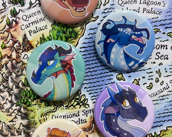Wings of Fire Arc 1 Dragonet Prophecy Buttons
