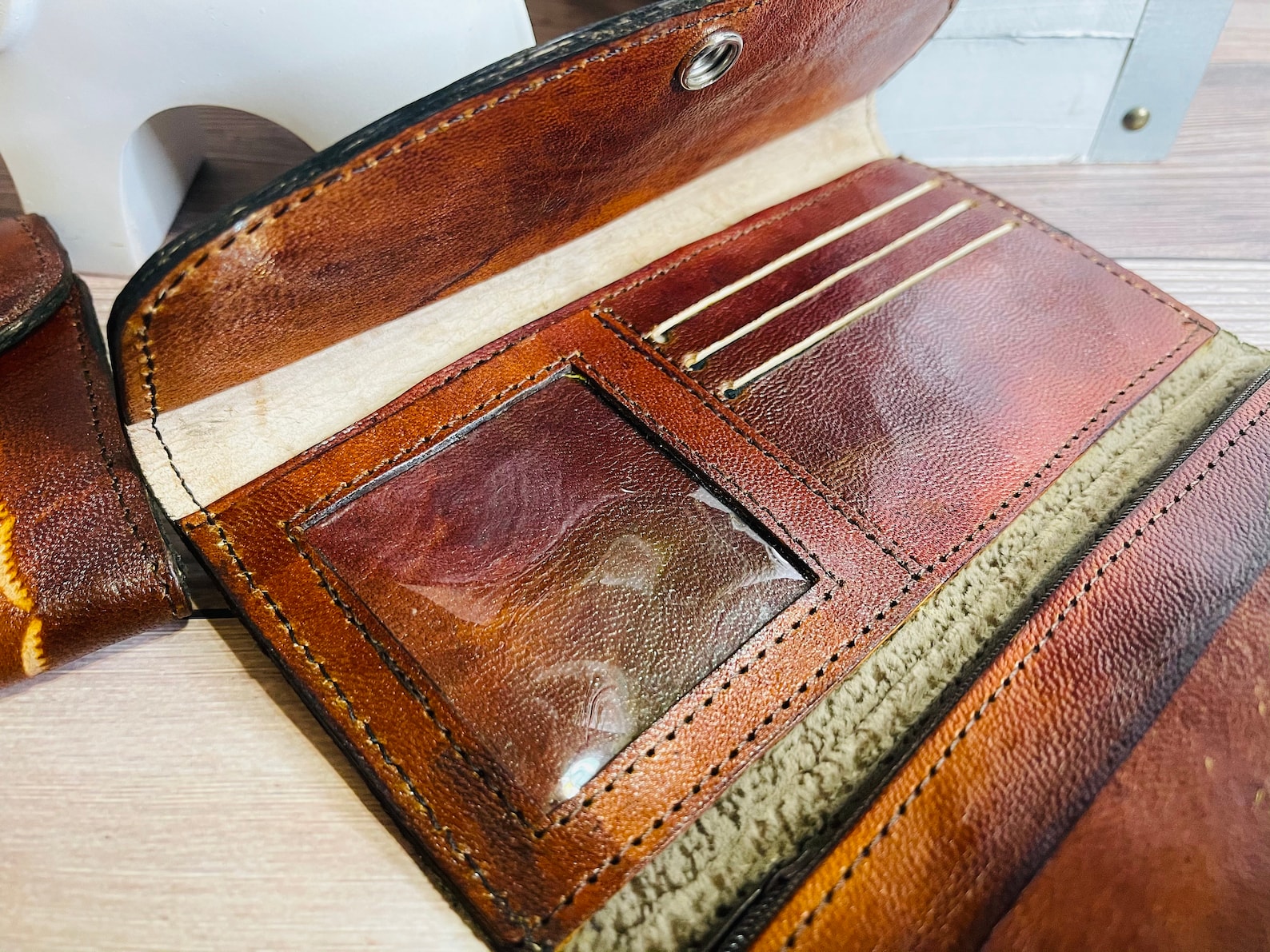 Women's HANDMADE LEATHER Wallet perfect authentic Etsy