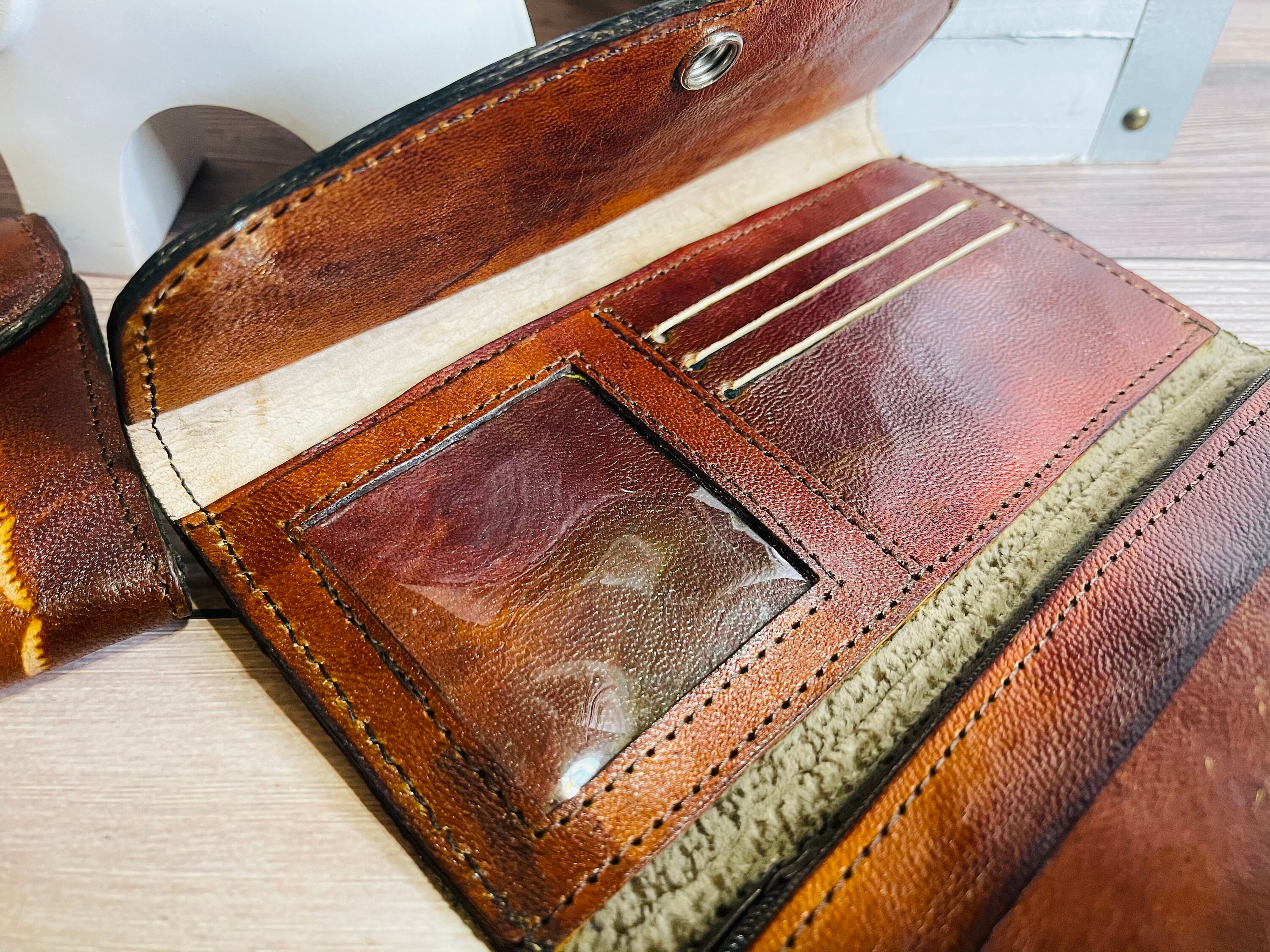 Women's HANDMADE LEATHER Wallet perfect authentic Etsy