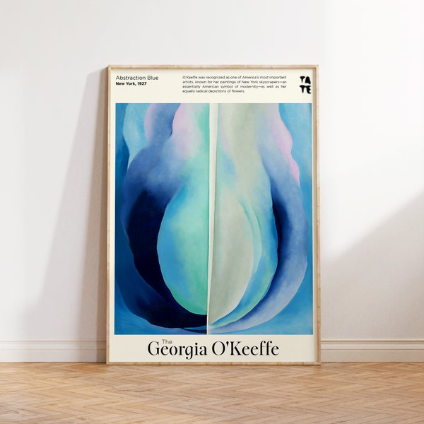Georgia O'Keeffe, Abstraction Blue poster, Modern Art, Gallery Wall Art, Housewarming Gift, Exhibition Poster, Printables, Large Wall Art