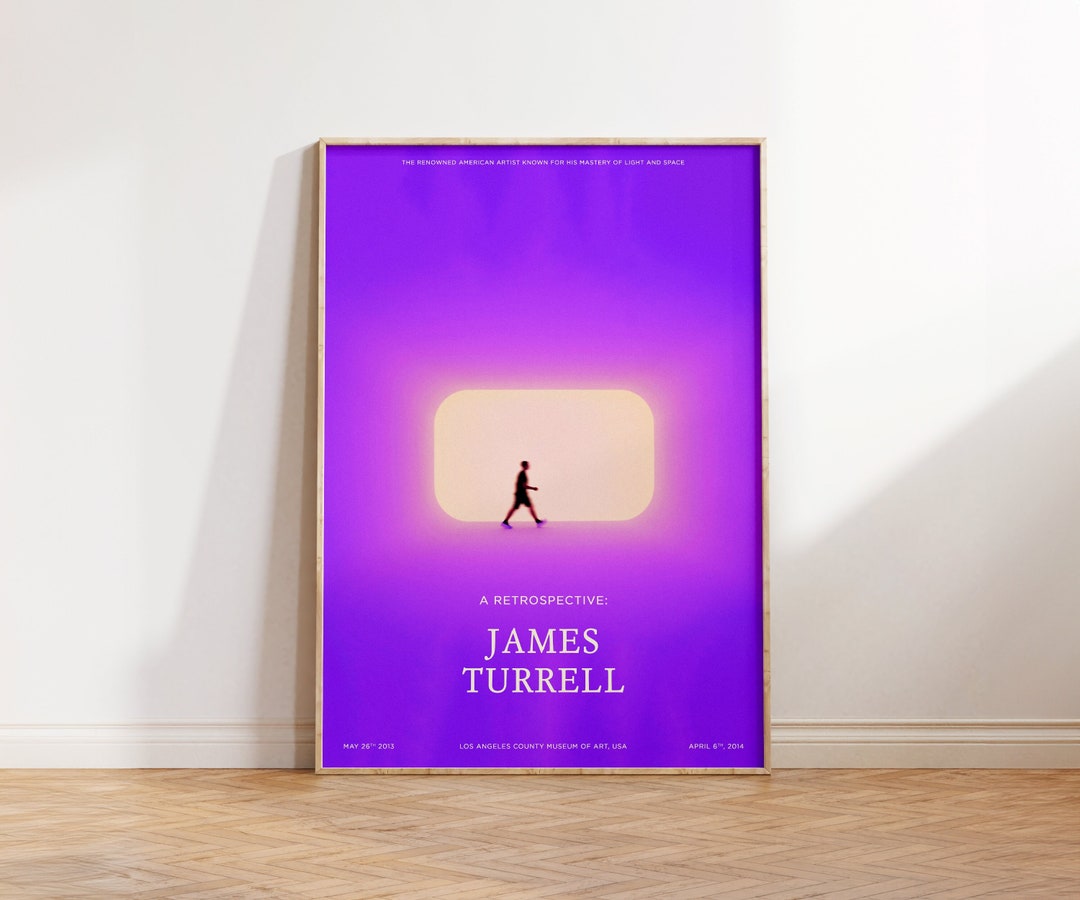 James Turrell, Breathing Light Poster, Modern Art Wall Art for Living