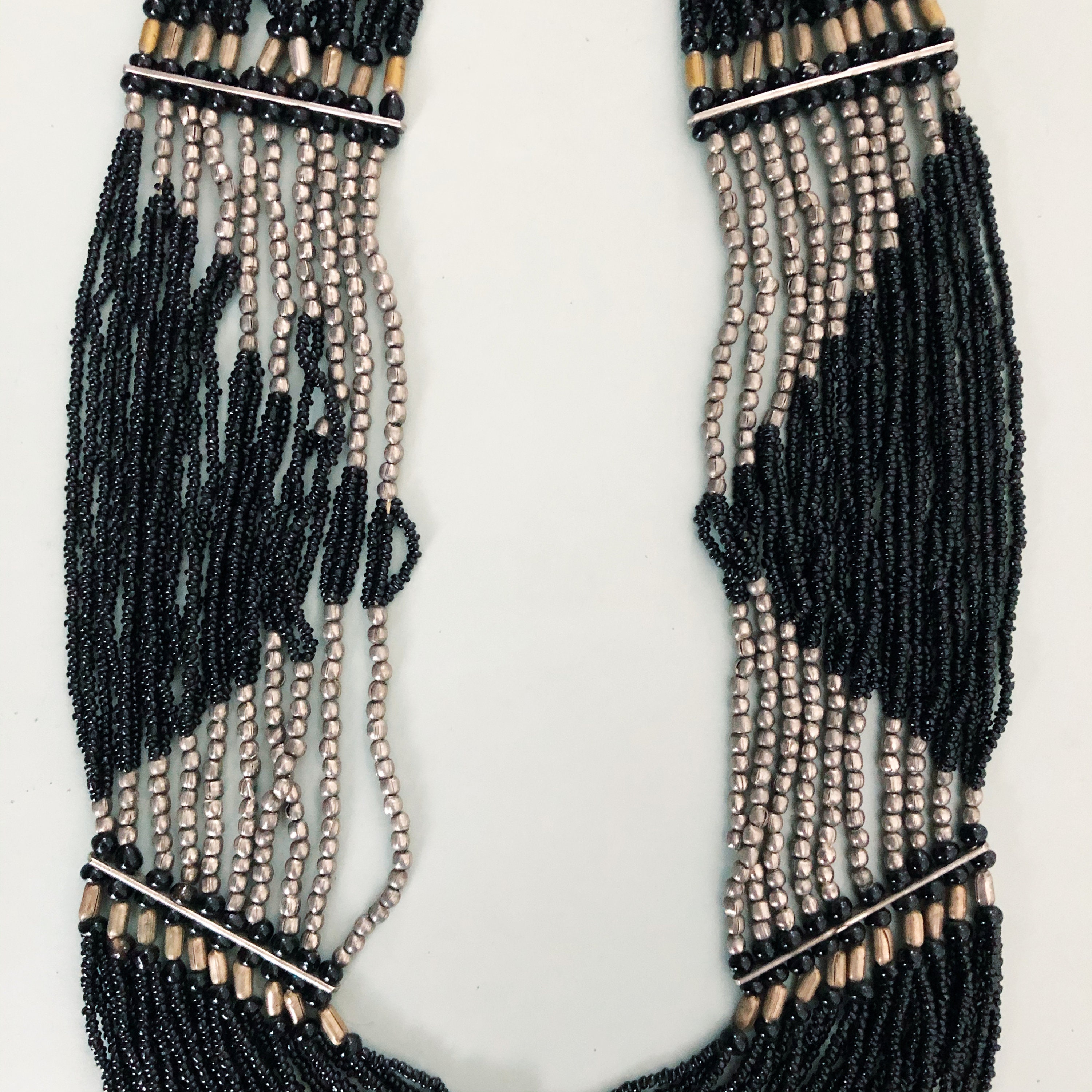 Vintage Tuareg Silver and Onyx Beaded Necklace - Etsy Sweden