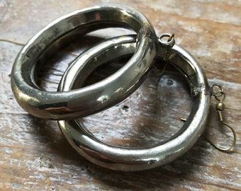 Vintage Silver Hoop Earrings