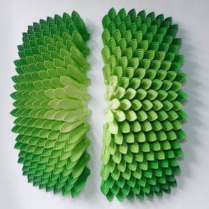Leafy Burst | Limited Edition of 12 | Set of 2 Panels | 3D Printed Wall Sculpture | Contemporary Geometric Wall Art | Made to Order