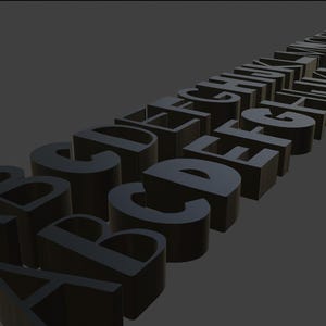 Paquete de fuentes de alfabeto imprimibles en 3D STL (archivo STL): ¡letras extruidas para proyectos creativos de bricolaje!