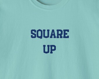 Square Up Comfort Colors Boxy Crop Top Cropped Tee, Retro Vintage Vibes, Any Color or size one priceBoxy Tee