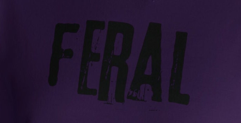FERAL Hoodie, Grunge Hoodie, Free Shipping, Womens or Mens Hoodies, Retro Shirt, Vintage Shirt, Gildan 18500, 70s 80s 90s Y2k, Meme Hoodie image 10