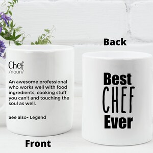 Chef Mug Personalized Chef Gifts Gift ideas for a Chef Best Chef Ever Cook Gift