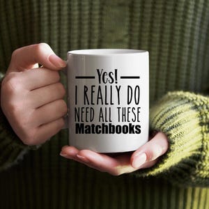 Matchbook Collector Mug Persnalized Gift idea for Match Books Collector Matchboxes Colleector mug gift idea