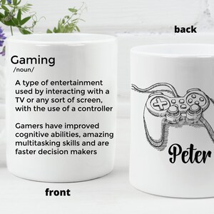 Gaming Mug Gifts for Gamers Personalized Gamer Gifts Gamer Boyfriend Gamer Guy Gamer Husband funny Gaming Mug
