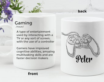 Personalized Gamer Mug: Funny Gaming Definition, Gamer Gift