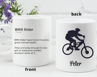 Personalized BMX Rider Mug: Freestyle Biker Gift