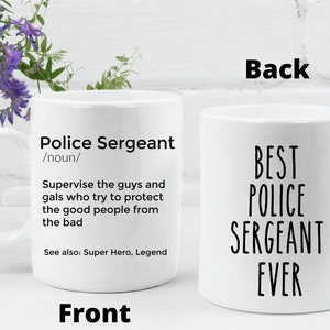 Police Sergeant mug Personalized Police Officer Gift Police Officer Appreciation Gift Present for Police officer Police officer mug