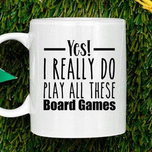 Funny Board Games Mug, Personalized Gift for Gamers