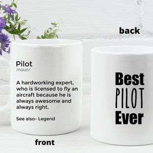 Taza de piloto Ideas de regalo de piloto Nuevo piloto Estudiante Piloto Mejor piloto jamás taza de definición de piloto Cumpleaños de piloto