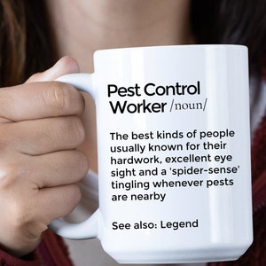 Personalized Pest Control Worker Mug: Orca Ceramic, Funny Gift