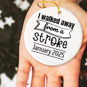 Stroke Survivor Ceramic Ornament: Brain Injury Recovery Gift