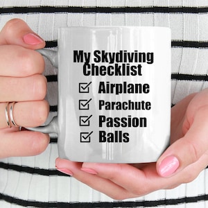 Skydiving Mug Peronalized Skydiving Gifts Gift for Skydiver Lover Funny Skydiving Gift Idea