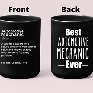 Automotive Mechanic mug Best Automotive Gift ideas Personalized Mechanic Definition mug Gift for Husband Father
