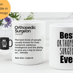 Surgeon Mug Personalized Gift for Orthopedic surgeon Best Orthopedic surgeon  ever Bone Doctor Appreciation gift Idea Orthopedic Specialist