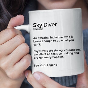 Personalized SkyDiver Mug: Ceramic Coffee Mug, Free Personalization