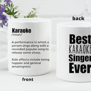 Karaoke Mug Karaoke Gift Best Karaoke Singer Personalized Gift for Karaoke singer lover