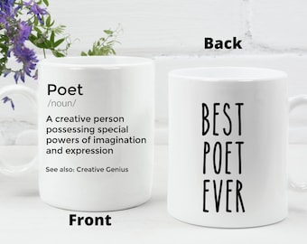 Mug définition poète : cadeau personnalisé pour écrivains