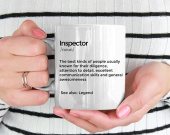 Tazza personalizzata con definizione di ispettore - Divertente regalo per ispettore