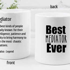 Mediator Mug Personalized Mediator Mug Gift for  Mediator Peacekeepin gift Conflict Resolution Mug Mediation Graduation Gift