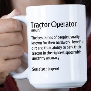 Tractor operator Mug Personalized Gift for Tractor Operator Best Tractor Operator Ever Appreciation Gift Idea Tractor Owner Appreciation