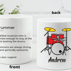 Personalized Drummer Mug: Funny Drumming Gift