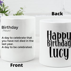 Birthday mug Personalized Birthday Gift funny Birthday Definition Gift ideas