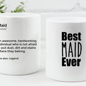 Maid Mug Personalized Gift for Maid Cleaner Definition House Keeper Mug Housekeeping gift Cleaning Lady Appreciation Domestic Worker Gift
