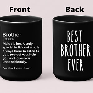 Brother Mug Personalized Gift for Brother Big brother birthday Gift Present for Little Brother Bro Definition Mug