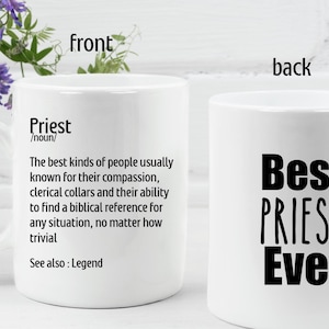 Priest Mug Personalized Gift for Priest Catholic Priest Gift Priest Appreciation Mug Clergy Appreciation Gift