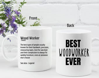 Gepersonaliseerde houtbewerkermok, grappig timmermanscadeau