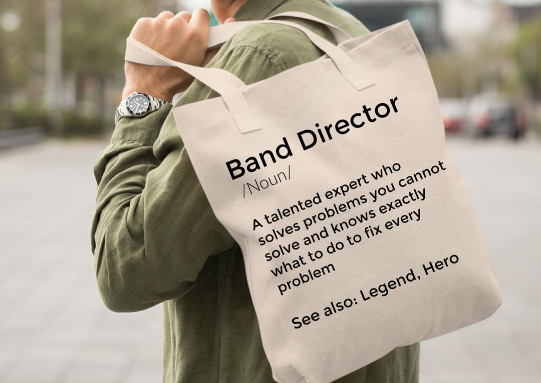 Band Driector Tote Bag Gift Ideas for Band Director Funny Definition