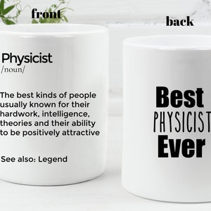 Physicist Mug Personalized Gift for Physicist Best Physicist ever Physic Humour Science Gift Funny Physicist Mug